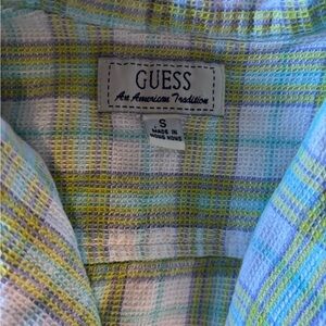 GUESS Woman’s Plaid Shirt - Blue and Green
